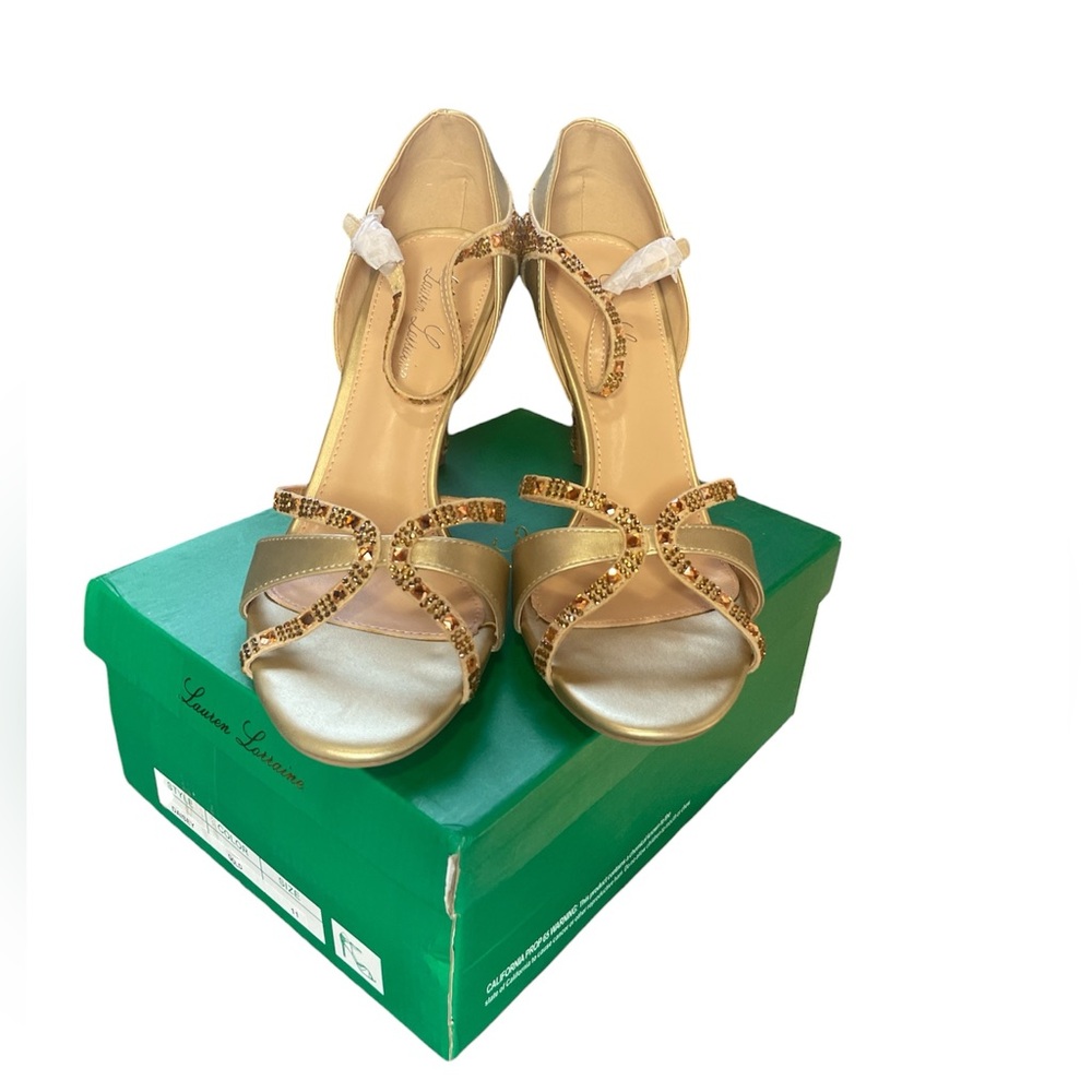 Lauren Lorraine “Daisey” Gold Rhinestone Heels